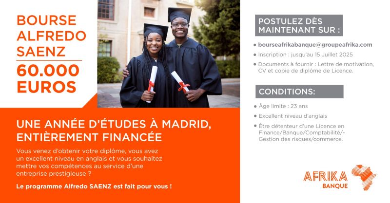 Bourse Alfredo SAENZ 2025 : Une année d’études entièrement financée à Madrid !