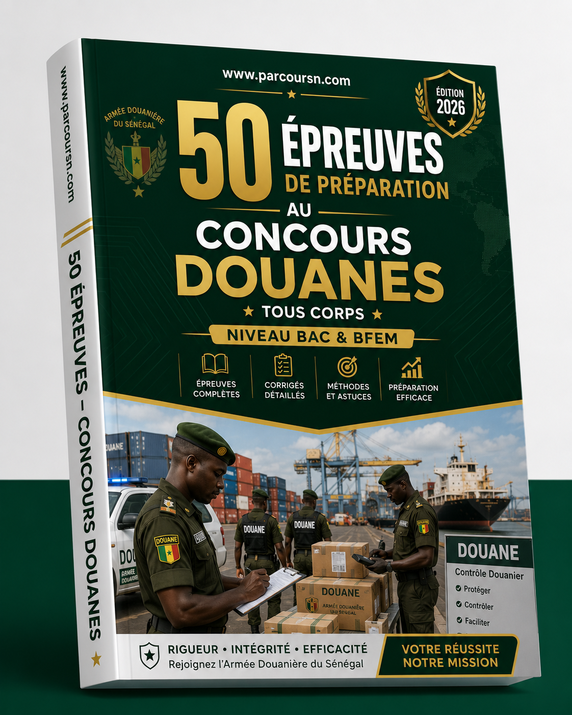 50 Épreuves de Préparation au Concours des Douanes du Sénégal (Niveau Bac & BFEM)